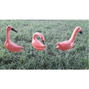Enfeite de Jardim - Kit com 3 Flamingos em Cerâmica