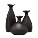 Trio de Vasos Garrafa de Cerâmica Decorativos
