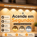 Luminária LED para Armário Sensor de Movimento USB Recarregável Magnética 3 Cores